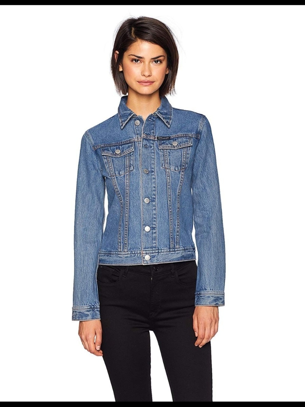 Calvin Klein Jeans Women's Slim Denim Trucker Jacket